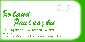 roland pauleszku business card